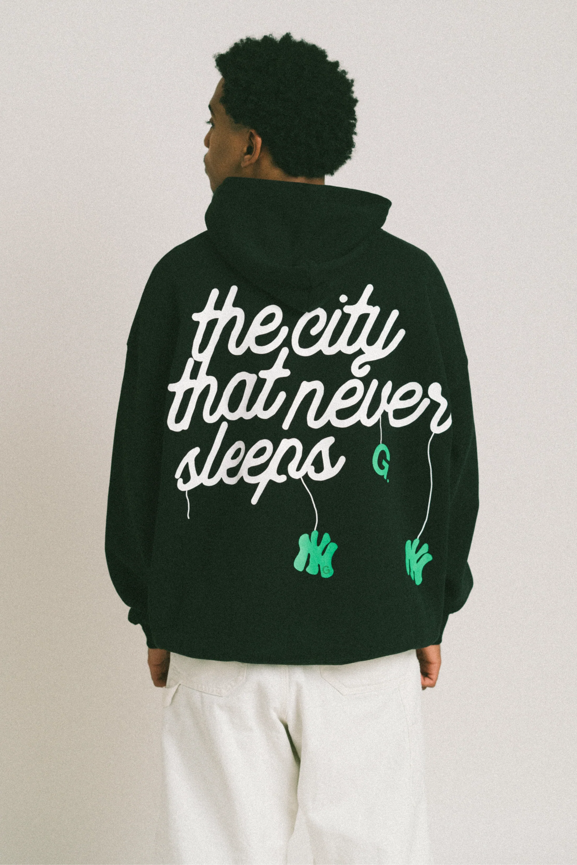 Never Sleeps Hood- Black - Image 3