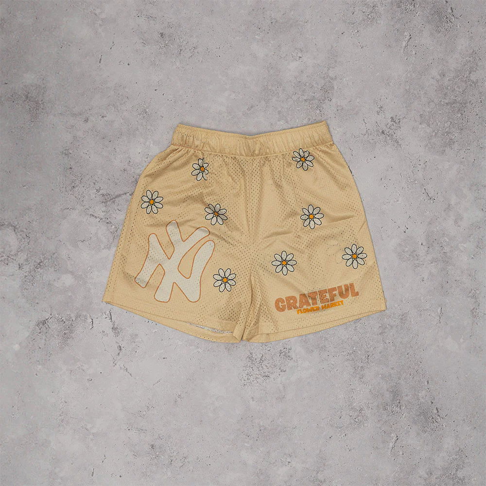 NY Flower Market Mesh Shorts - Sand - Image 3
