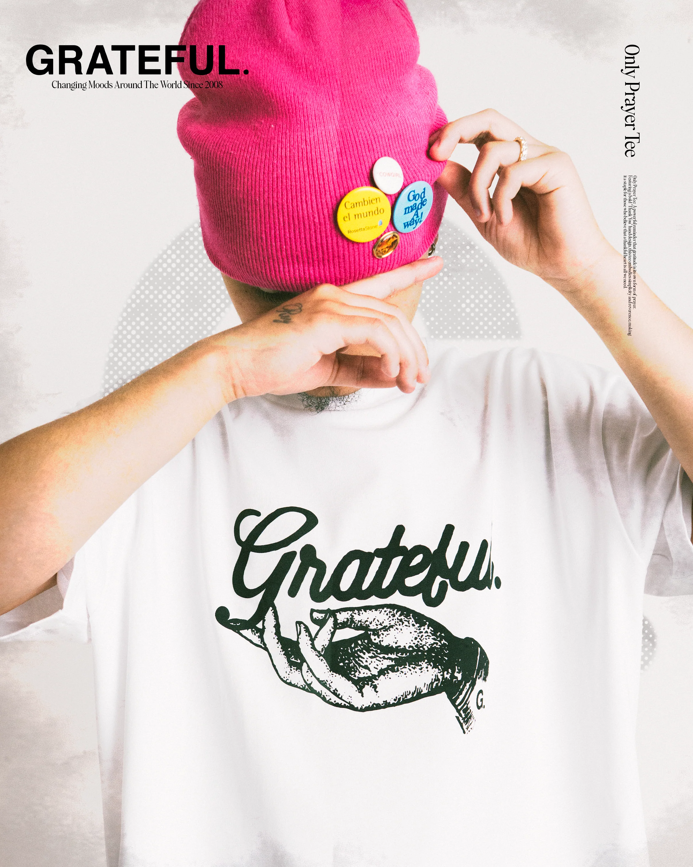 Only Prayer Tee- White - Image 3